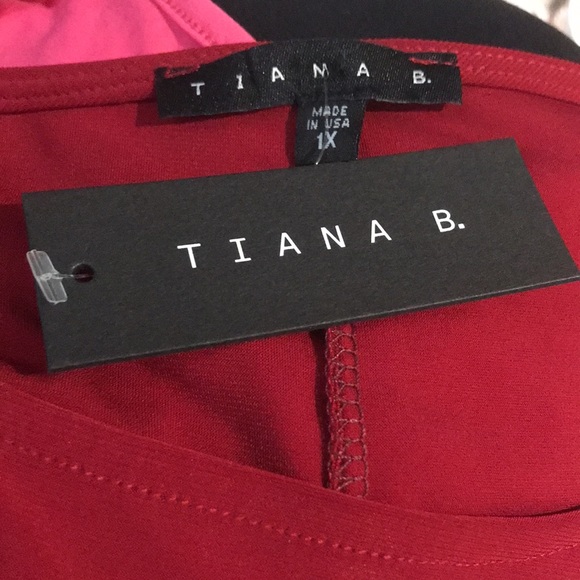 Red slinky bedazzled midi dress 1X nwt - Picture 4 of 5